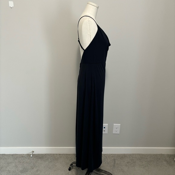 NWT Club Monaco Cowl Neck Maxi Dress Navy Blue Low Back Size Small - Picture 7 of 14